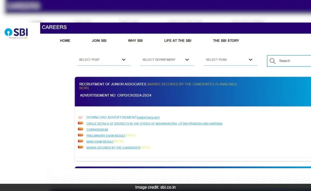 State Bank Of India Clerk Mains Result Scorecard 2025 Released, Download Here