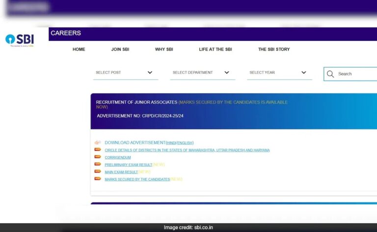 State Bank Of India Clerk Mains Result Scorecard 2025 Released, Download Here