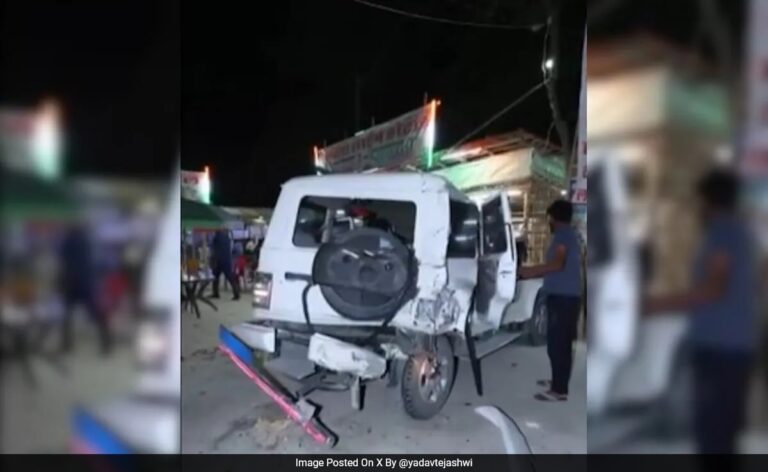 Speeding Truck Hits Tejashwi Yadav's Convoy, 3 Injured, Driver Arrested