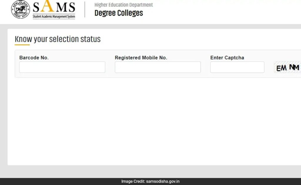 SAMS Odisha 2025 Plus 3 Round 2 Allotment List Released, Direct Link Here