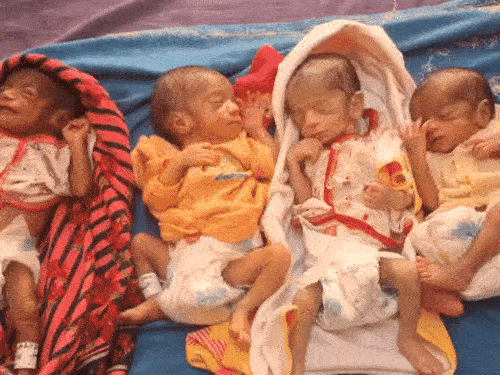 हरियाणा में महिला ने एकसाथ 4 बच्चों को जन्म दिया:दो लड़के-दो लड़कियां, प्रेग्नेंसी के 3 महीने बाद पता चला, पति बोला- ये चमत्कार