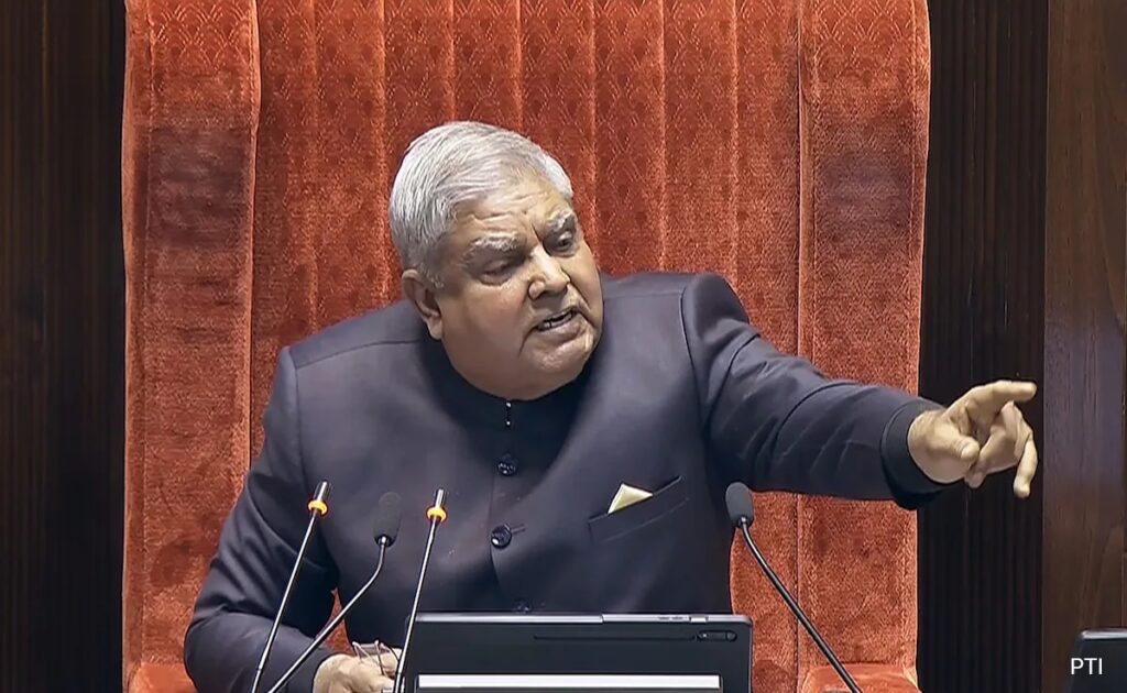 A Look At Jagdeep Dhankhar's Rajya Sabha Remarks Hours Before Resignation