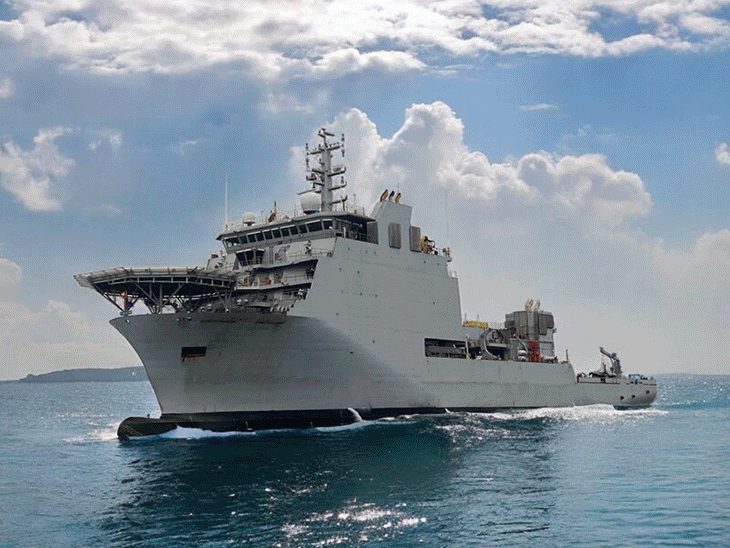 डाइविंग सपोर्ट जहाज INS निस्तार नौसेना में शामिल:भारत में बना, 10 हजार टन वजन का यह वेसल 300 मीटर गहराई में भी रेस्क्यू कर सकता है