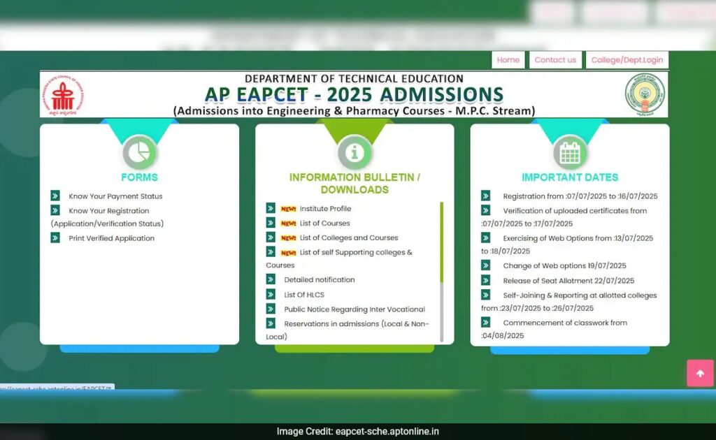 AP EAMCET 2025 Seat Allotment Result To Be Out Today: Check Direct Link, Steps To Download