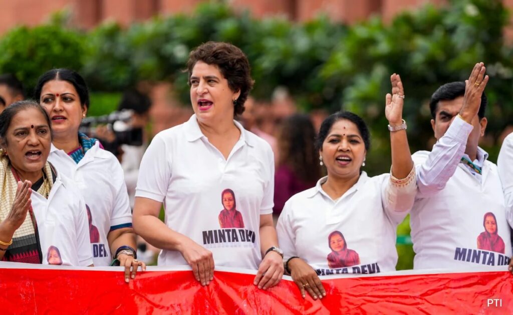 Opposition MPs Wear "124-Year-Old Minta Devi" Shirts. Poll Body Says "Error"