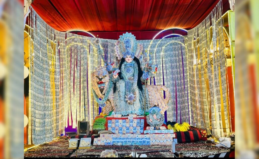 Udaipur's Goddess Baleshwari Mata Adorned With Over Rs 51 Lakh In Cash