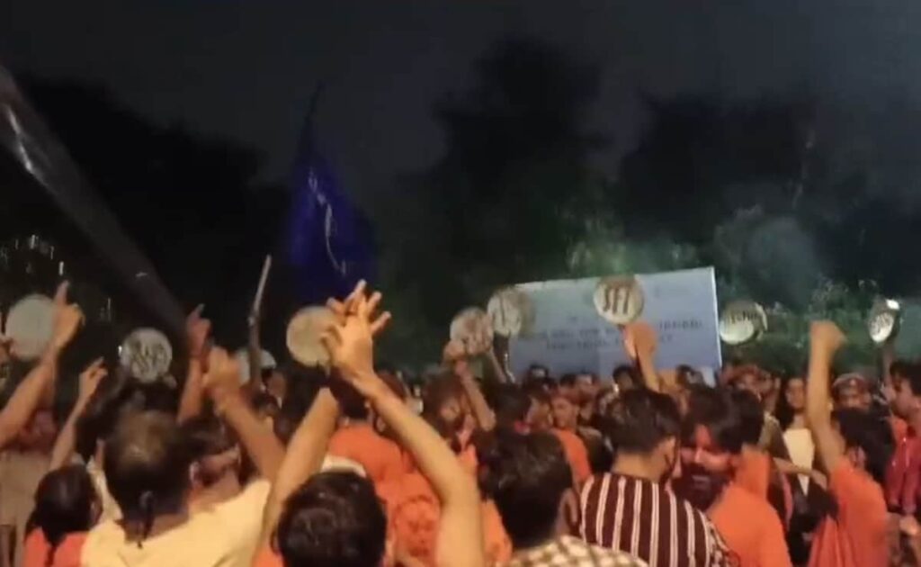 Clashes Erupt At JNU After Umar Khalid, Sharjeel Imam Allegedly Depicted As Ravan