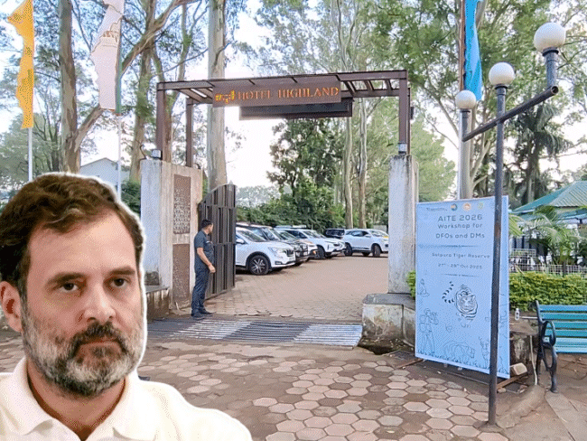 राहुल बोले- एमपी में बच्चों की थाली तक चुरा ली:पचमढ़ी रवाना होने से पहले श्योपुर का रद्दी पर खाने का वीडियो पोस्ट किया