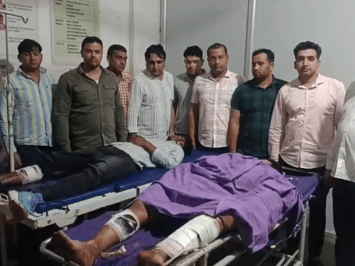 सोनीपत में बाप-बेटे के हत्यारों का एनकाउंटर:2 पकड़े; रोहतक में पिता का नाम पूछकर बेटे को गोलियां मारीं, घर जाकर बाप का भी मर्डर