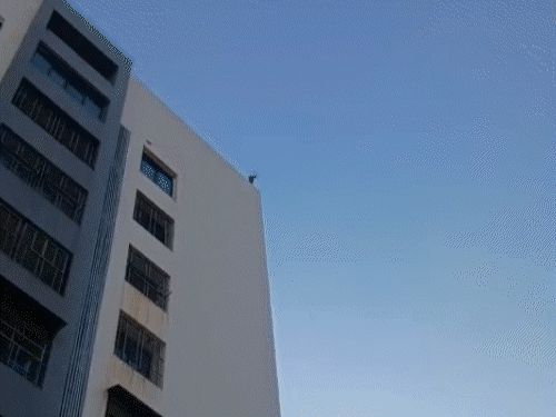 मां की डांट से नाराज बच्ची 15वीं मंजिल पर चढ़ी:बाउंड्री वॉल पर चढ़कर कहा- मां ने मरने को कहा था, सूरत में फायर ब्रिगेड ने बचाया