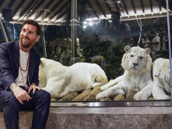 फुटबॉलर मेसी ने अनंत अंबानी का वनतारा देखा... PHOTOS:वाइल्डलाइफ सेंटर में आरती की; अनंत-राधिका ने शेर के शावक का नाम लियोनेल रखा